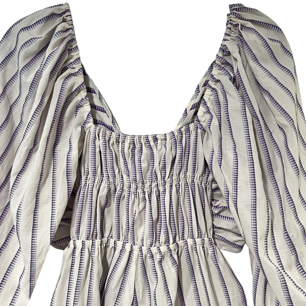 TOPSHOP Stripe Bow Tie Long Sleeve Romper Size‎ 6 - Picture 11 of 12